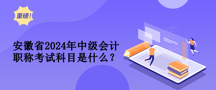 安徽省2024年中級(jí)會(huì)計(jì)職稱(chēng)考試科目是什么？